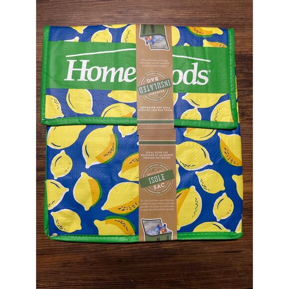 6-Reusable HomeGoods- Insulated Bag Hot or Cold Zippered Handles New with Tag - Picture 2 of 13